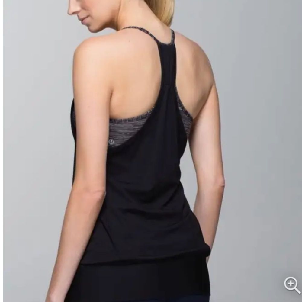 Lululemon Tank Black No Limits Size 4 Athletic running sports bra